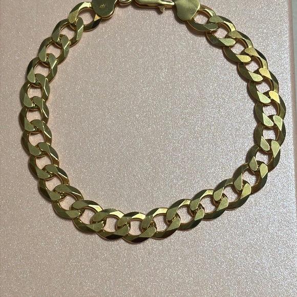 Sterling silver man’s bracelet gold tone - Picture 6 of 10